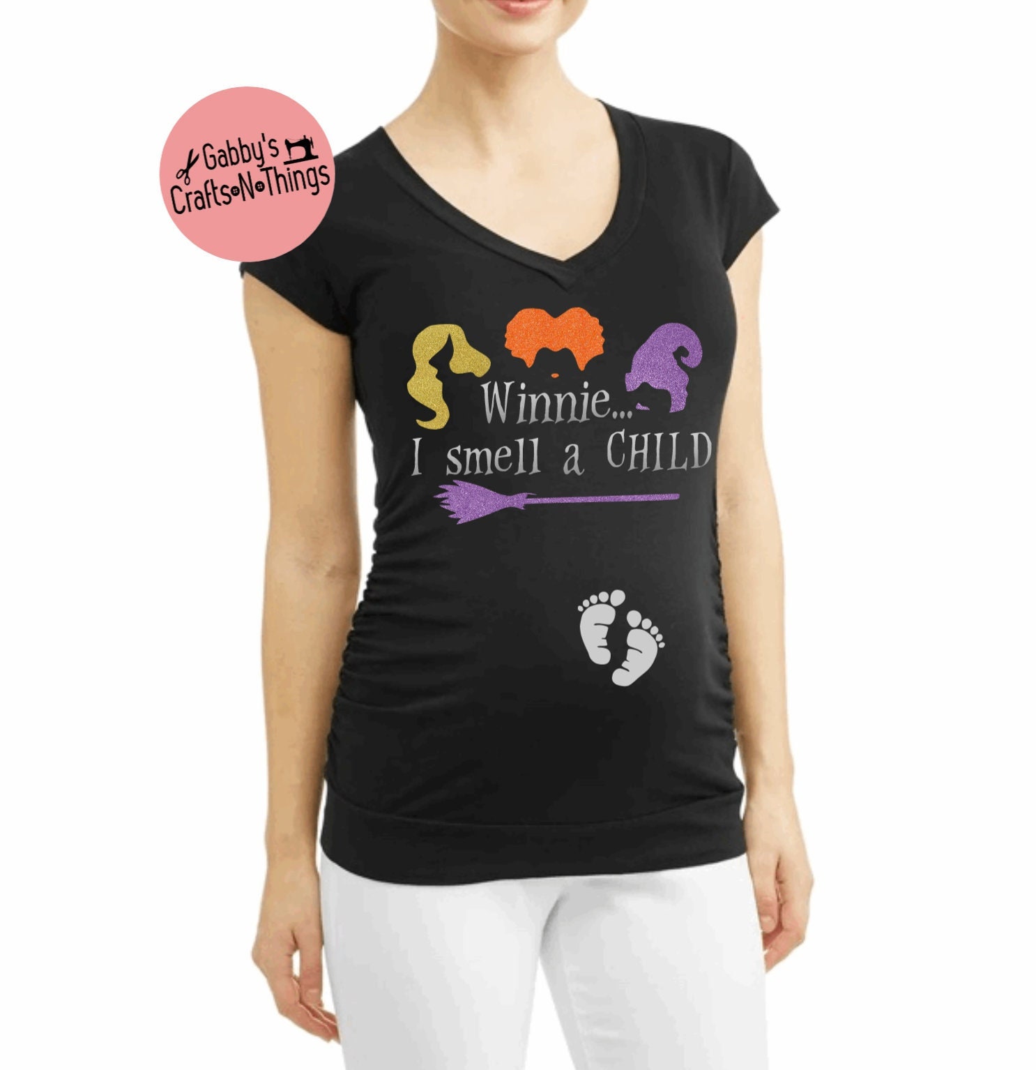 winnie i smell a child maternity shirt