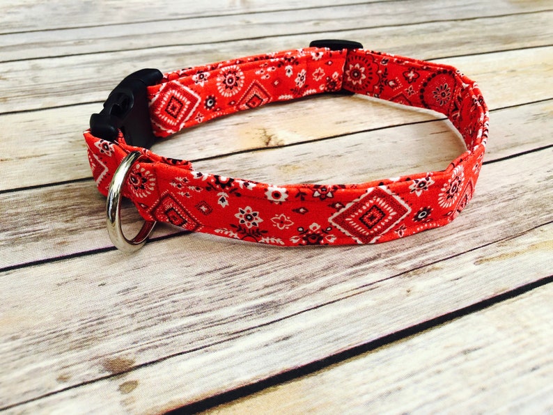 Red bandana dog collar red dog collar bandana female dog Etsy