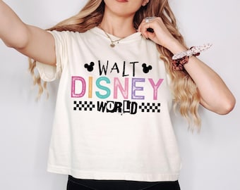 boxy cropped comfort colors mouse friends shirt - mouse and friends - family trip - summer shirts girls best day ever shirt happiest place