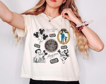 boxy cropped comfort colors mouse friends shirt - mouse and friends - family trip - summer shirts girls best day ever vintage walt shirt