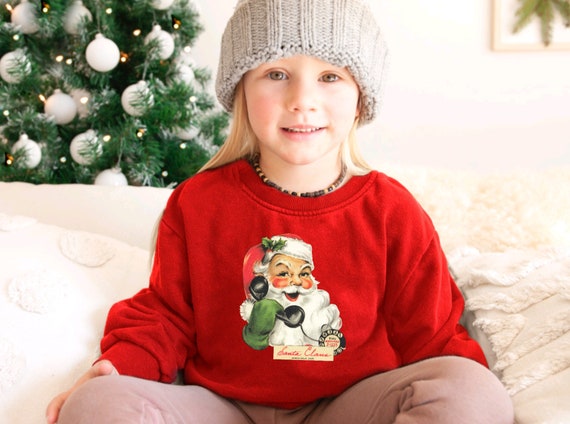 Girls christmas sweatshirt best sale