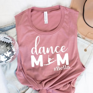 dance mom personalized muscle tank top - dance summer tank tops - dance mom - dance mom shirt - dance mom t-shirt - tank top mauve - dance
