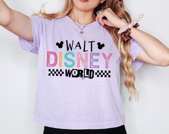 boxy cropped comfort colors mouse friends shirt - mouse and friends - family trip - summer shirts girls best day ever shirt happiest place