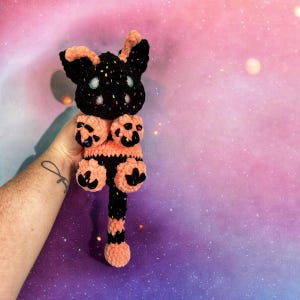 Galaxy Alien Cat Plushie | Handmade Crochet Stuffed Animal | Cosmic Cat Amigurumi | Kawaii Space Creature | Unique Gift for Cat Lovers