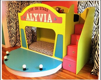 kids theme beds little boys rock star bed stage playhouse musical theater girls bed with slide kids fort amazing unique kid beds theme beds etsy kids theme beds little boys rock star bed stage playhouse musical theater girls bed with slide kids fort amazing unique kid beds theme beds etsy