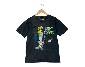 Vintage 90s Kurt Cobain T-Shirt: Nirvana Grunge Rock, Size XS