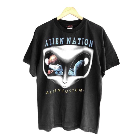 Vintage 90s Alien Nation / Alien Customs T-Shirt |