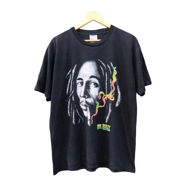 T-shirt Bob Marley vintage des années 90 | Reggae | King Of Jamaica, musique alternative