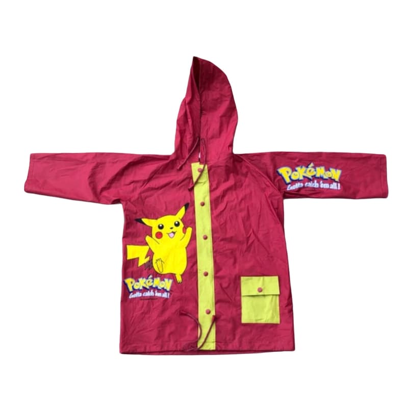 Vintage Pokemon Rainy Jacket With Hooded for Kid Pikachu Etsy