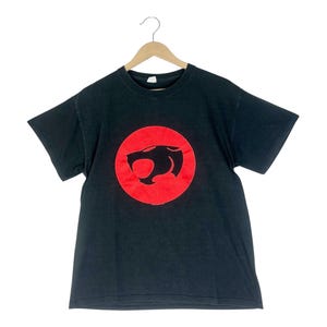 Vintage 90s Thundercats Promo T-Shirt – OG Logo Graphic / Classic Cartoon Series Tee / Black Pro Delta Shirt – Size M
