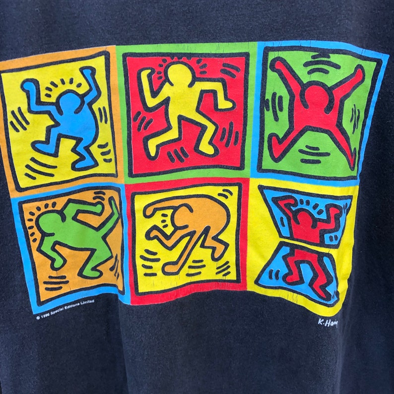 Vintage 90s Keith Haring 1996 Special Edition Limited Tshirt Iconic Street Art