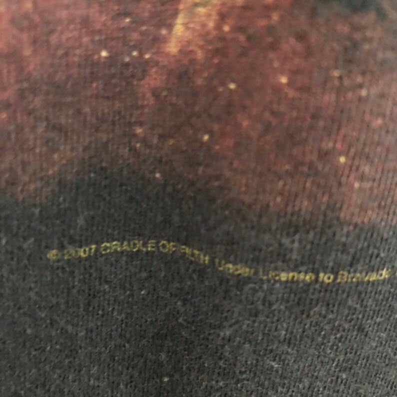 English extreme metal band formed in Suffolk By Under Licence Brovado 20\u2019s England in 19 Vintage Cradle of Filth Line Up Band Tshirt