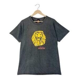 Maglietta vintage anni '90 Il Re Leone Mufasa - Padre di Simba - Stile avventure/anime / Taglia M / Maglietta nera