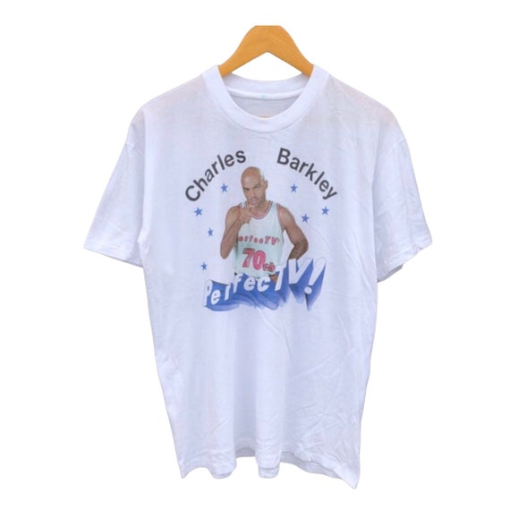 Vintage 90s Charles Barkley Perfect TV Channel Photo T Shirt 