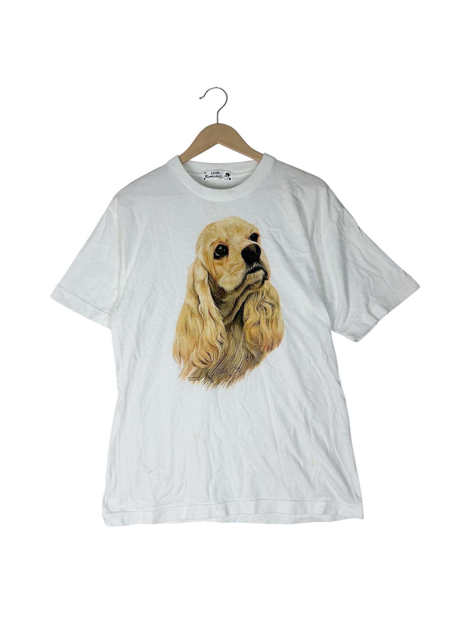 洒落◎ コッカースパニエル Tシャツ 90s 犬 ビンテージ アート USA製 90年代 USA製 イングリッシュコッカースパニエル アニマル
