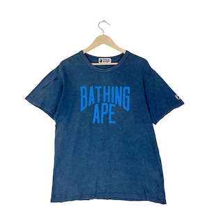 vintage A Bathing Ape World Gone Mad/Spell Out/Nigo/Dark Blue, OG Bape Streetwear Taille M Fabriqué au Japon