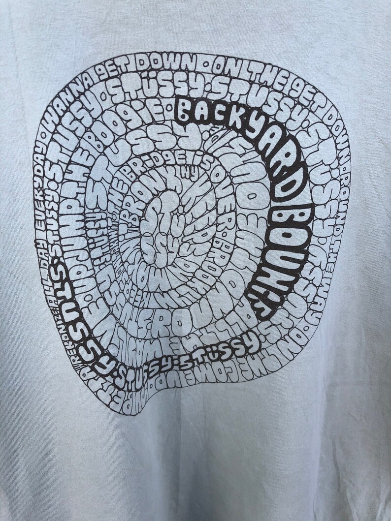 Vintage Stussy Backyard Bounce Logo Streetwear Clothing Hypebeast Skateboarding