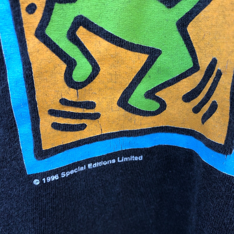 Vintage 90s Keith Haring 1996 Special Edition Limited Tshirt Iconic Street Art