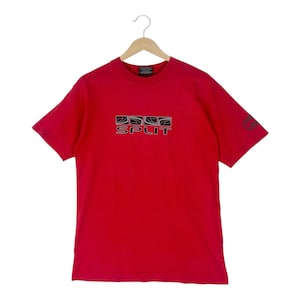 Camiseta Vintage Split Skatewear – Logotipo rojo, talla M