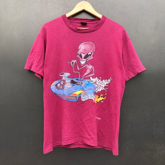 Vintage 90s Alien by Fashion victim riding space a