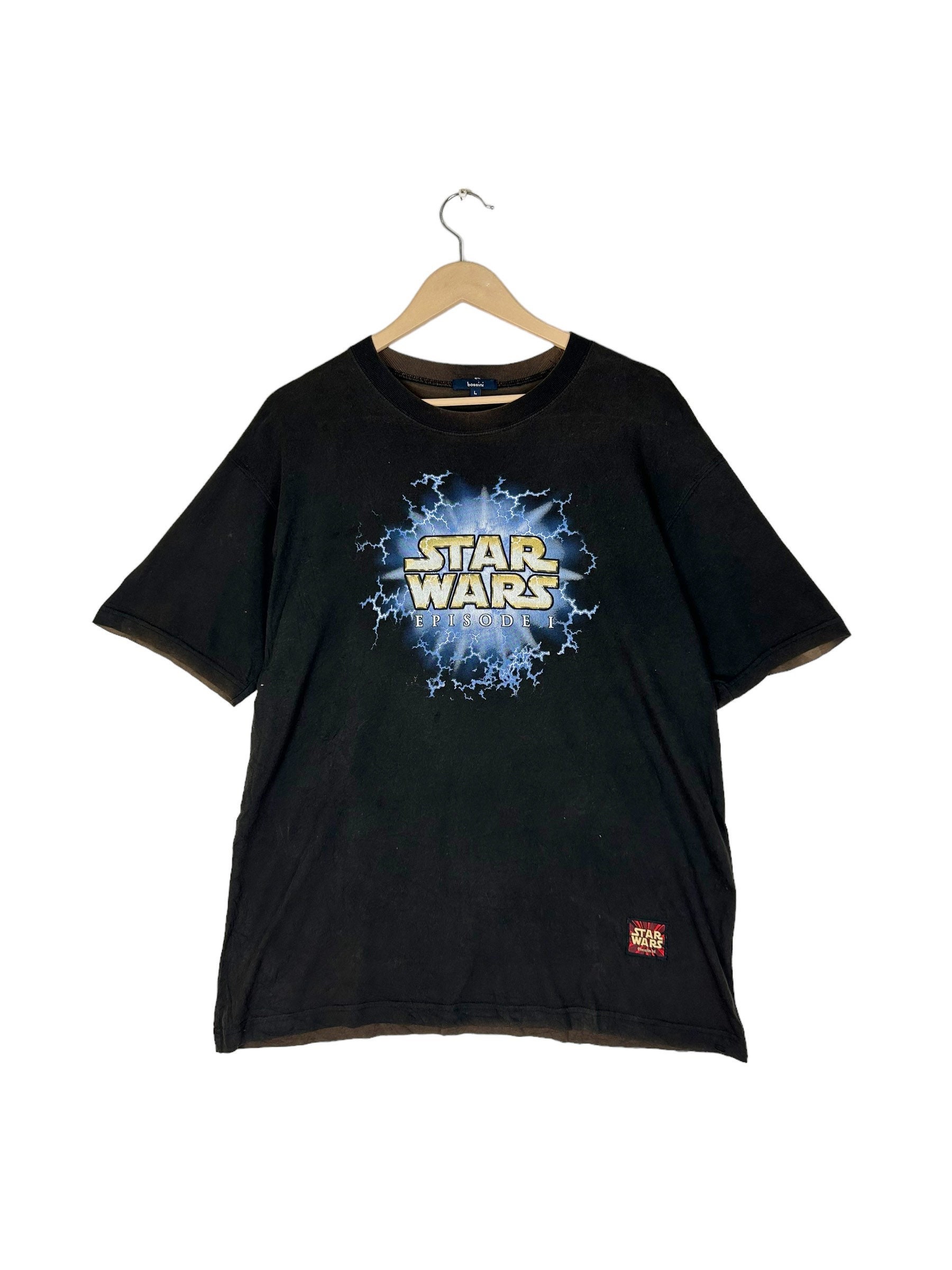 STAR WARS episode1 ビンテージTシャツ Amazon.com: Star Wars Episode 1 Vintage Poster Graphic T