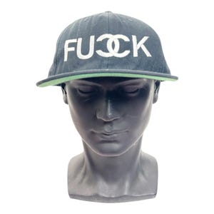 Vintage 90s Fucck Cap / double C Chanel logo Parody / Skateboarding / Streetwear /Black Adjustable Cap