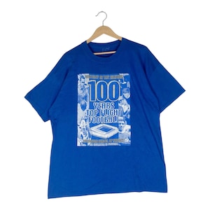 Vintage 100 Years Celebration Godisson Park football club / Everton / Liverpool / England Football League/ Blue T Shirt Size XL