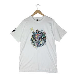Vintage 90s Legion of Super Heroes T-Shirt, DC Comics Artwork, Size L