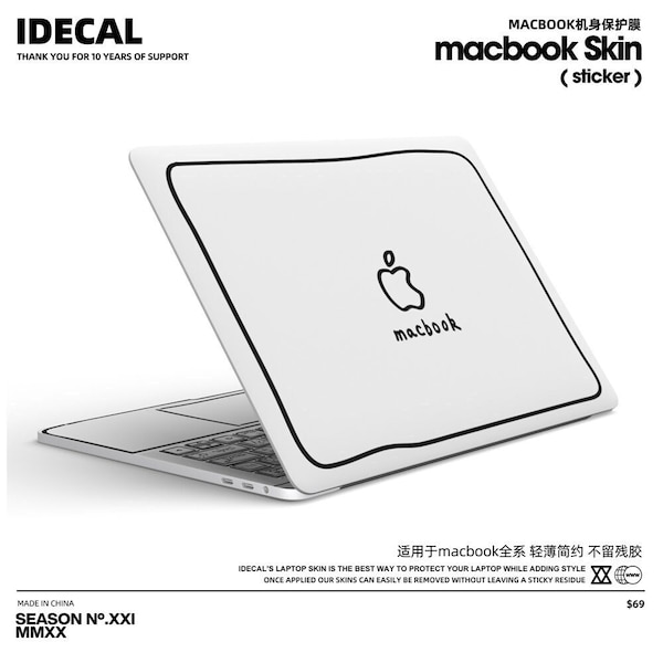 free line Macbook Aufkleber 2020Macbook M1 Skins pro13/14/15/16 Macbook Cover Vinyl Aufkleber für Apple Laptop Macbook Pro/Air
