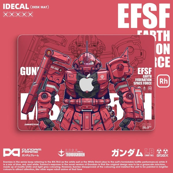 EFSF GUNDAM Macbook Decals 2020Macbook M1 Macbook Skins Macbook Cover Vinyl Decal for Apple Laptop Macbook Pro/Air