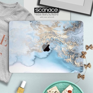 Blue watercolor Macbook Decals for Macbook Skins Macbook Cover Vinyl Decal for Apple Laptop Macbook Pro Macbook Air