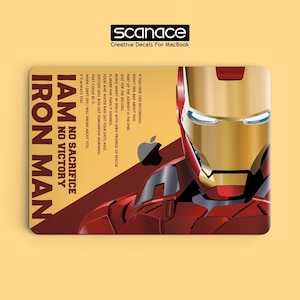 IRONMAN Macbook Decals Macbook Stickers Macbook Skins Macbook Cover Vinyl Decal for Apple Laptop Macbook Pro Macbook Air