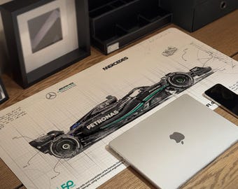 F1 Racing Desk Mat. PU leather table mat mouse pad Insulation and waterproof mat Gift For The Geek Relieve eye fatigue Oversized placemat