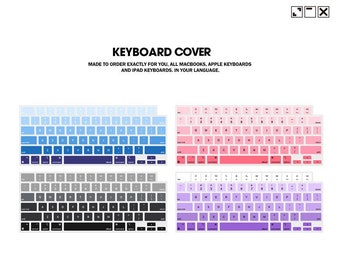 Couleur dégradée Collection de personnalisation de la coque du clavier pour Macbook Pro et air Apple Laptop 2020Macbook Pro M1 2020Macbook Air