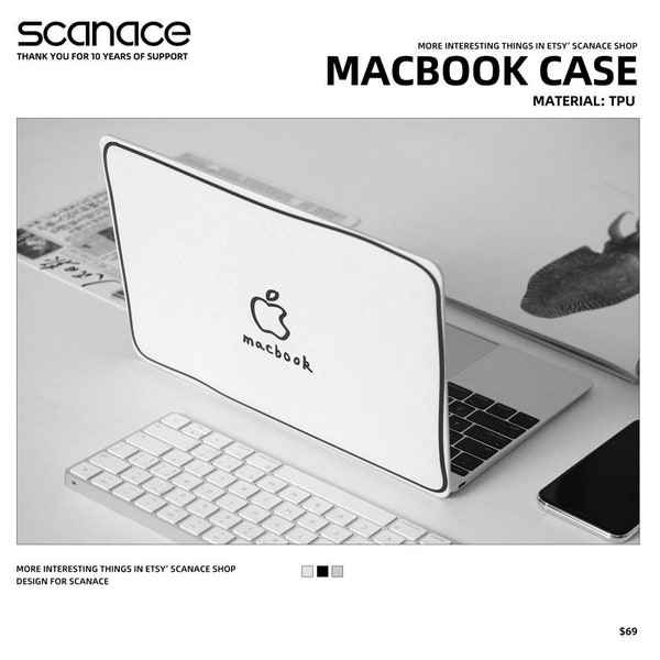 Étui Macbook Lignes dessinées à la main 2020Macbook M1 Skins Macbook Housses Macbook en TPU pour ordinateur portable Apple Macbook Pro/Air
