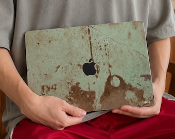 Industrial Patina MacBook Skin, Rusted Metal Look Laptop Decal Vinyl Wrap for Air and Pro 13 15 14 16 M1 to M5 and MacBook Neo
