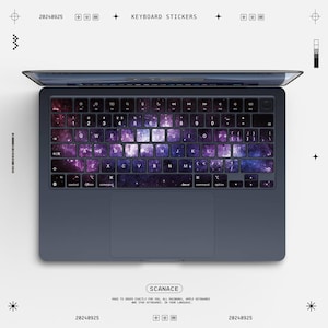 Purple Universe Keyboard stickers for Macbook Pro13/15/16and air Decal for Apple Laptop skin 2024Macbook Air15 1941/3114 M4 Pro14 2992