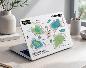 Hiking Trail MacBook Case, Topographic Map Hard Shell for MacBook Air 13 15 Pro 14 16, Outdoor Adventure Laptop Cover