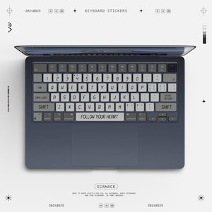 LCD font Color Keyboard stickers for Macbook Pro13/15/16and air Decal for Apple Laptop skin 2024Macbook Air15 1941/3114 M4 Pro14 2992