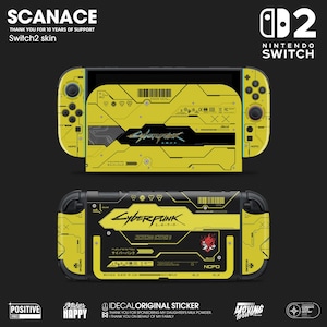 NS2 cyberpunk Skins for Nintendo switch2 Full set of 3 skins joycon stickers Home game console decal cyberpunk No residual glue, no bubbles