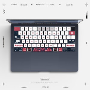 Red Mech Warrior keyboard cover for Macbook Pro and air Decal for Apple Laptop 2024Macbook Pro13.3/Pro14 2024Macbook Air15 M4