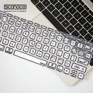 Funda de teclado con letras escritas a mano para MacBook Pro y Air, calcomanía para computadora portátil Apple 2022, MacBook Pro 2022, MacBook Air13 M2