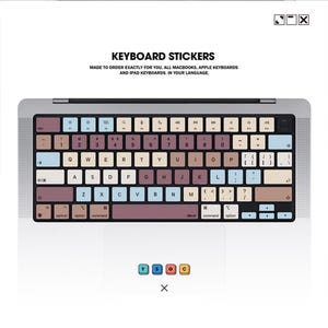 Biscuit color Keyboard sticker for Macbook Pro14 and air Decal for Apple LaptopM1/M2/M3/M4 Macbook Pro 2024Macbook Air15 2992 3114