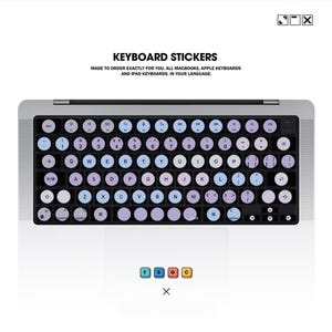 powder color color Keyboard sticker for Macbook Pro14 and air Decal for Apple LaptopM1/M2/M3/M4 Macbook Pro 2024Macbook Air15 2992