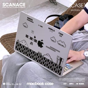 Étui pour Macbook Mario style pixel Étui pour MacBook Air 13 M1 dépoli modèle 2024