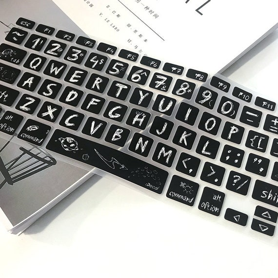 Retro Blackboard Keyboard Sticker Cover For Apple Laptop Etsy