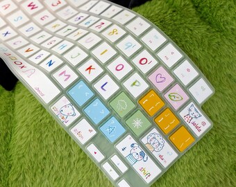 Crayon drawing MacBook Keyboard Cover, Colorful Minimal Keyboard Skin for MacBook Air13/15 and Pro14/16, Neo 2026 M5 Laptop Accessories Gift