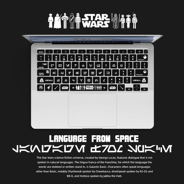 Language from space keyboard cover