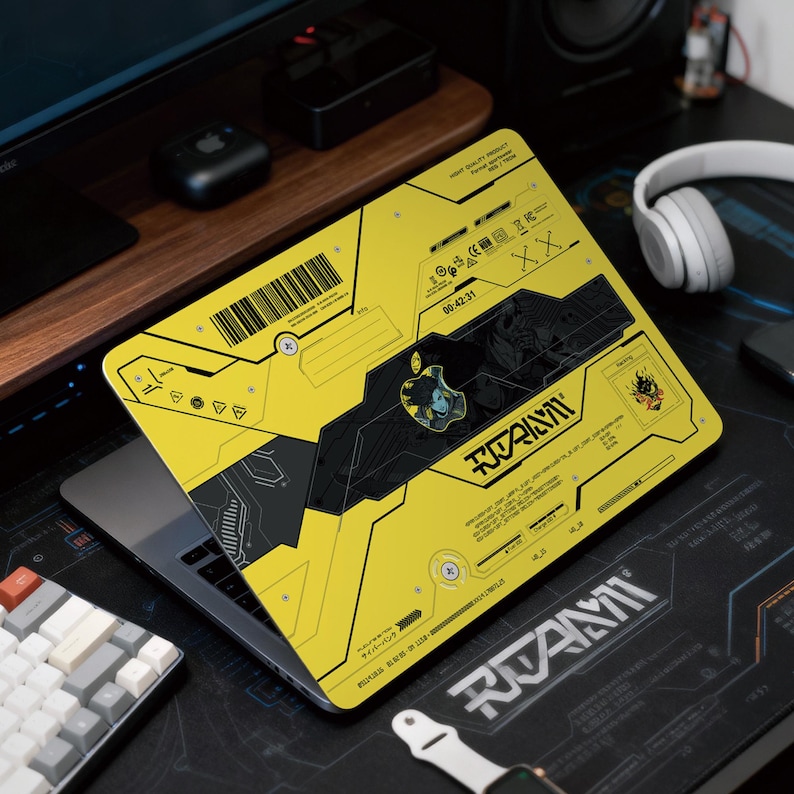 Cyberpunk MacBook Decal: Matte Protective Vinyl Skin Compatible with all MacBook Air 13" M5 2025 Pro 13 14 16 M4 2026 Cover image 4