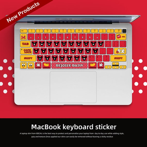Mickey Keyboard Sticker Cover For Macbook Pro And Air Decal Etsy